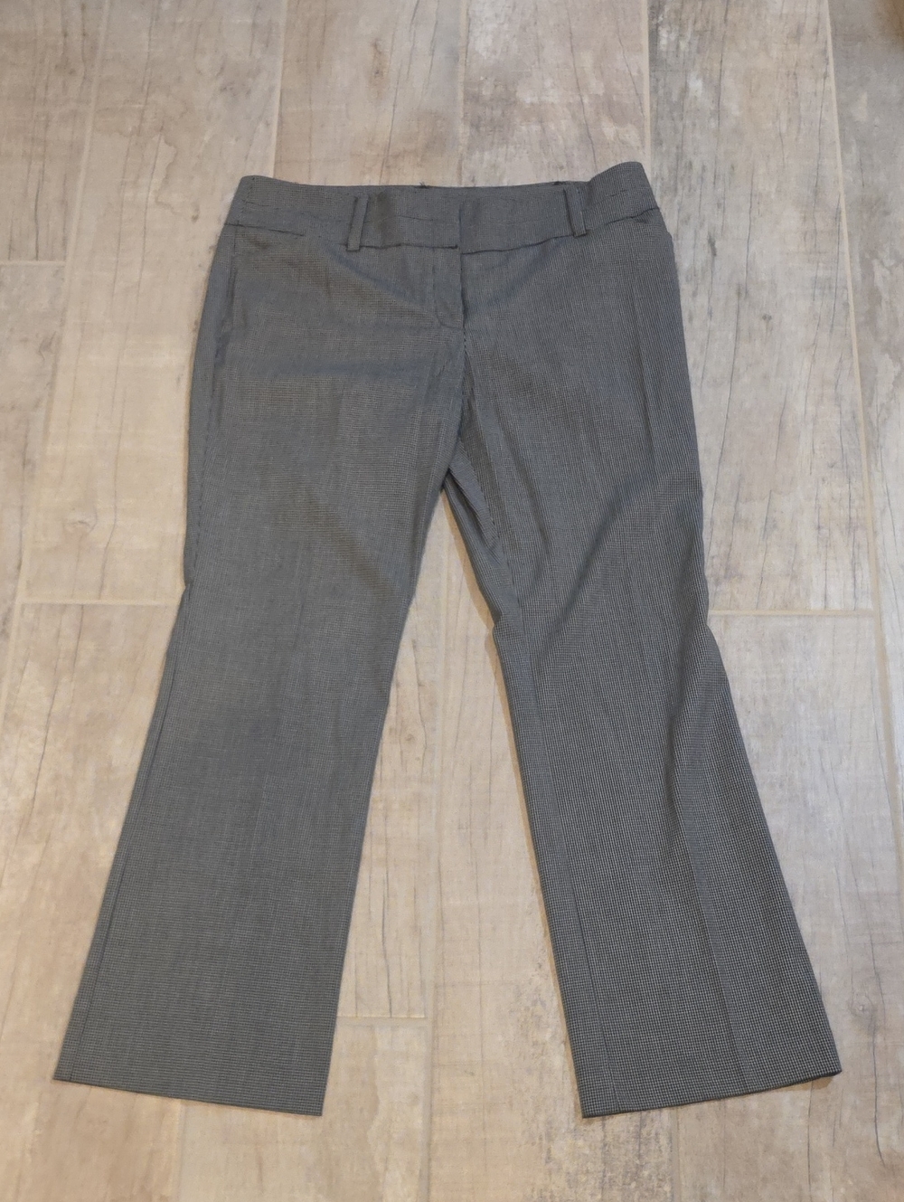 New York & Company Black & White Boot Cut Dress Pants